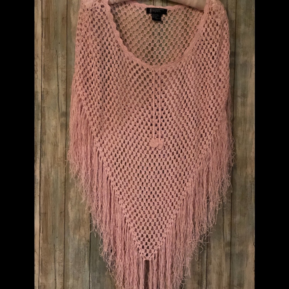 Pretty Pink Delicate Poncho